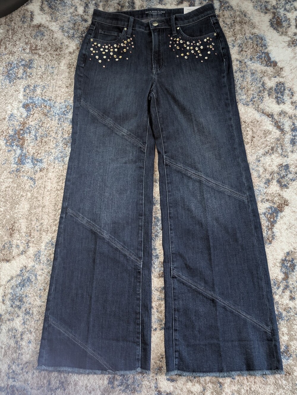 Chicos High Rise Flare Leg Jeans Size 4R